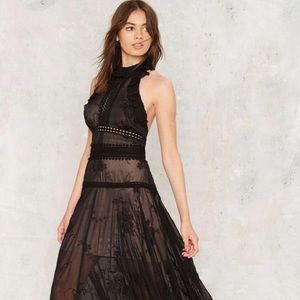 🎉HP🎉 NWOT Nasty Gal Black/Nude Dress